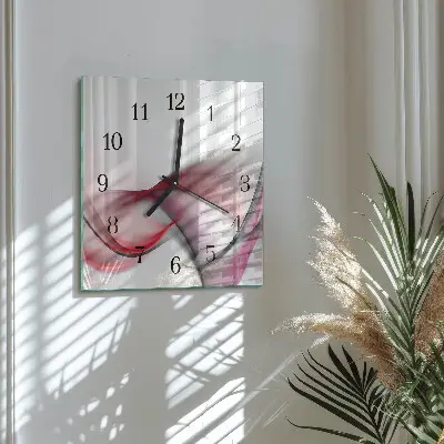 Vierkante glazen klok Abstracte kunst