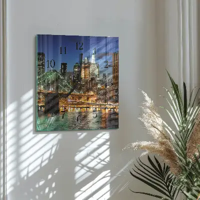Decoratieve glazen klok vierkant Horizon