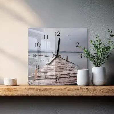 Decoratieve glazen klok vierkant Netwerk