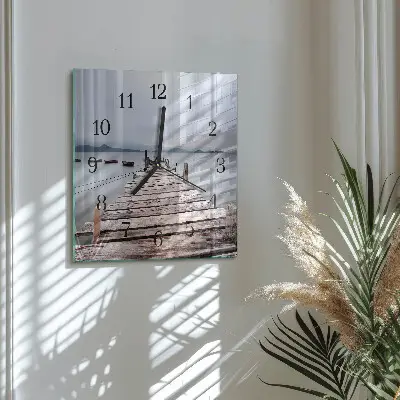 Decoratieve glazen klok vierkant Netwerk
