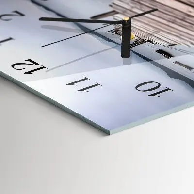 Decoratieve glazen klok vierkant Netwerk