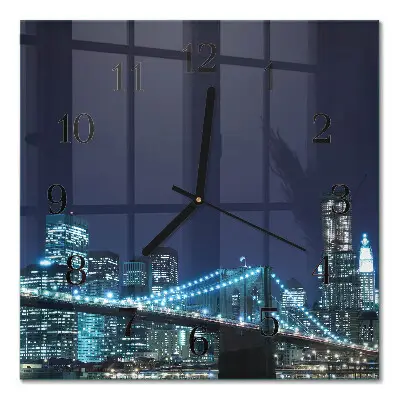 Decoratieve glazen klok vierkant Horizon