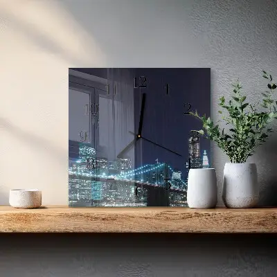 Decoratieve glazen klok vierkant Horizon