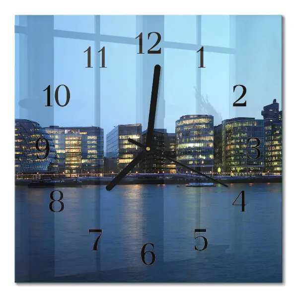 Decoratieve glazen klok vierkant Horizon