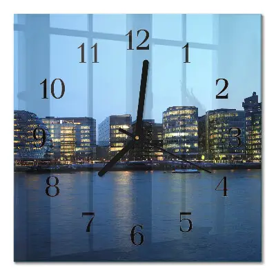 Decoratieve glazen klok vierkant Horizon