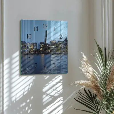 Decoratieve glazen klok vierkant Horizon