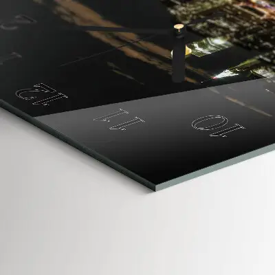 Vierkante glas klok Horizon