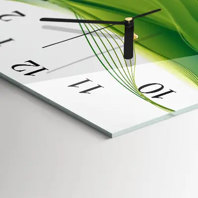 Decoratieve glazen klok vierkant Abstracte lijnen