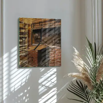 Vierkante glazen klok Broodoven