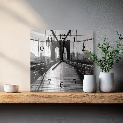 Decoratieve glazen klok vierkant Brug