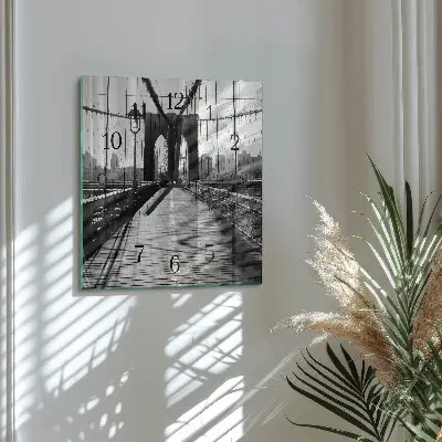 Decoratieve glazen klok vierkant Brug