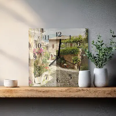 Decoratieve glazen klok vierkant Bloemensteeg