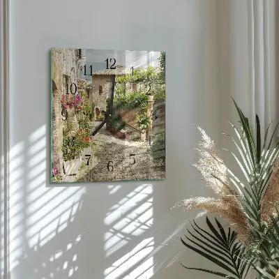Decoratieve glazen klok vierkant Bloemensteeg