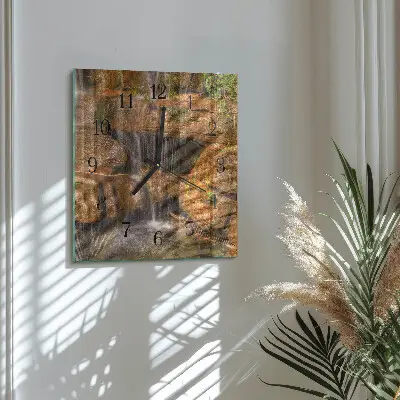 Vierkante glas klok Waterval