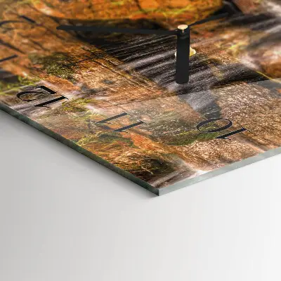 Vierkante glas klok Waterval