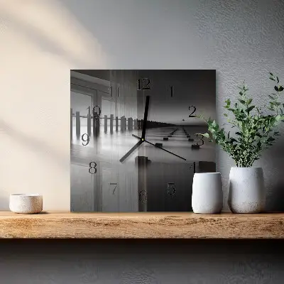 Decoratieve glazen klok vierkant Zee