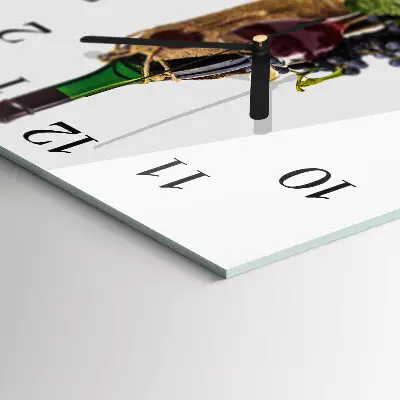 Decoratieve glazen klok vierkant Druiven voor wijn