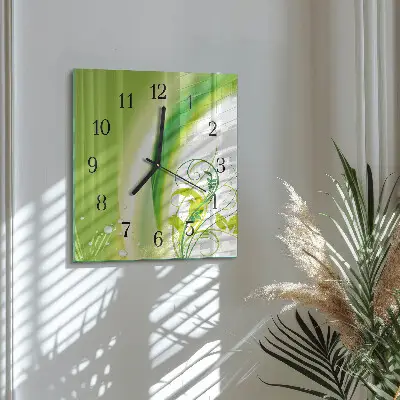 Decoratieve glazen klok vierkant Modelplant