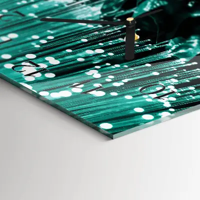 Vierkante glazen wandklok Glasvezel