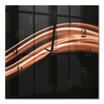 Moderne wandklok glas vierkant Abstracte lijnen