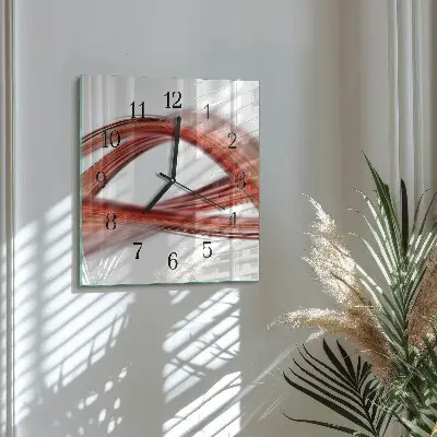 Decoratieve glazen klok vierkant Abstracte lijnen