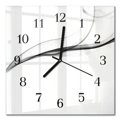 Decoratieve glazen klok vierkant Abstracte rook