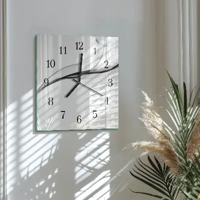Decoratieve glazen klok vierkant Abstracte rook