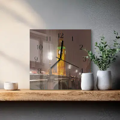 Vierkante glazen klok Big ben