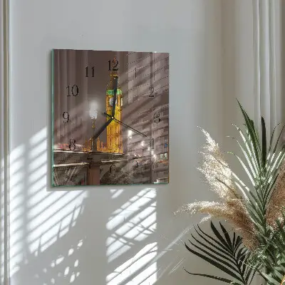 Vierkante glazen klok Big ben