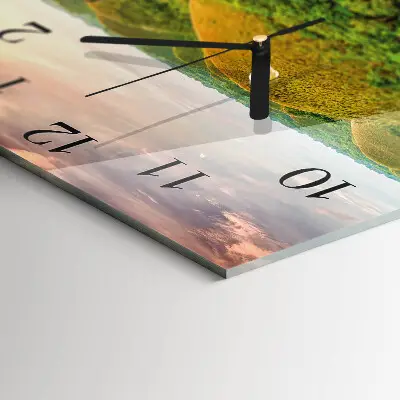 Decoratieve glazen klok vierkant Landschap