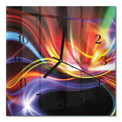 Vierkante glas klok Abstracte kunst