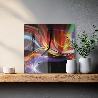 Vierkante glas klok Abstracte kunst