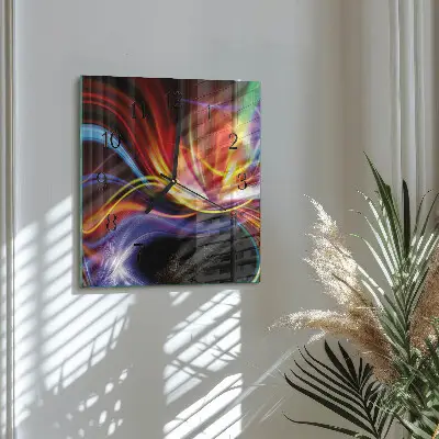 Vierkante glas klok Abstracte kunst