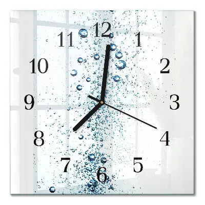 Moderne wandklok glas vierkant Water