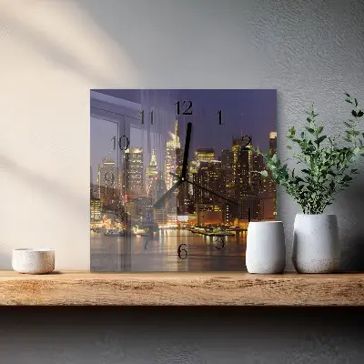 Decoratieve glazen klok vierkant Horizon