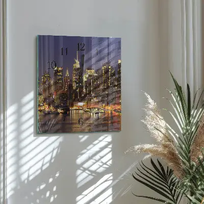 Decoratieve glazen klok vierkant Horizon