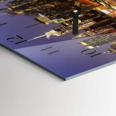 Decoratieve glazen klok vierkant Horizon