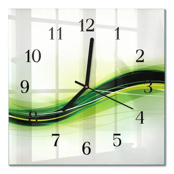 Vierkante glas klok Abstracte lijnen