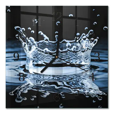 Decoratieve glazen klok vierkant Water