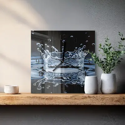 Decoratieve glazen klok vierkant Water