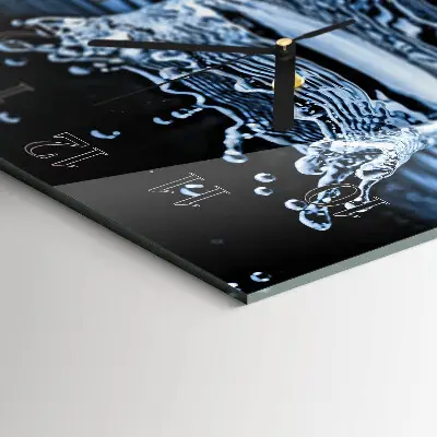 Decoratieve glazen klok vierkant Water