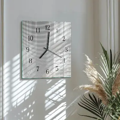Vierkante glas klok Abstracte lijnen