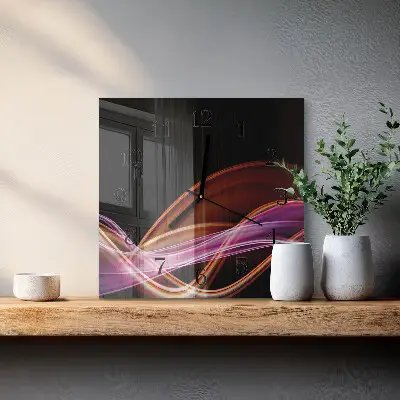 Vierkante glas klok Abstracte kunst