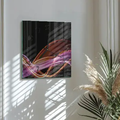 Vierkante glas klok Abstracte kunst