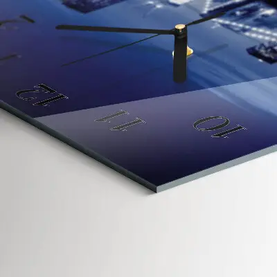 Vierkante glas klok Horizon