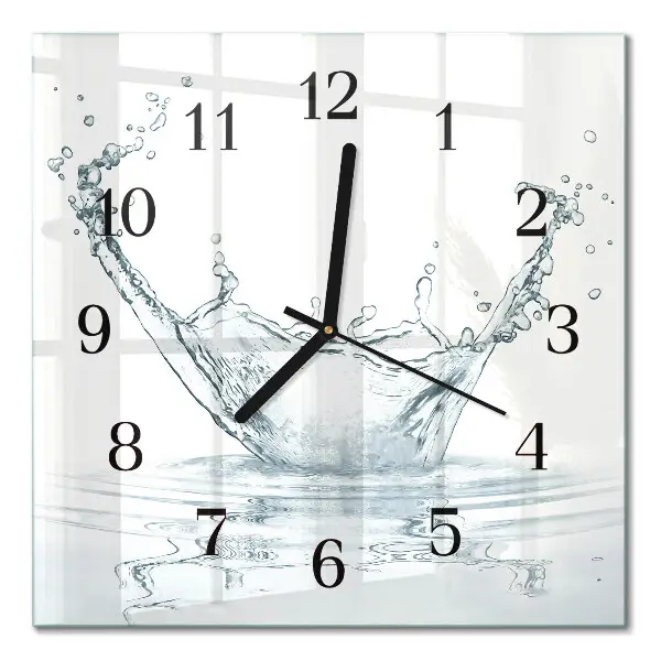 Decoratieve glazen klok vierkant Water