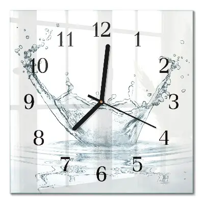 Decoratieve glazen klok vierkant Water