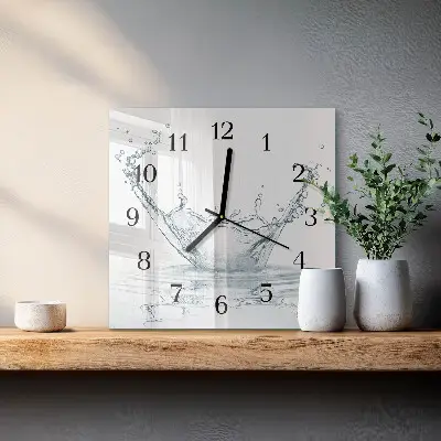 Decoratieve glazen klok vierkant Water