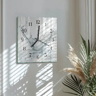 Decoratieve glazen klok vierkant Water