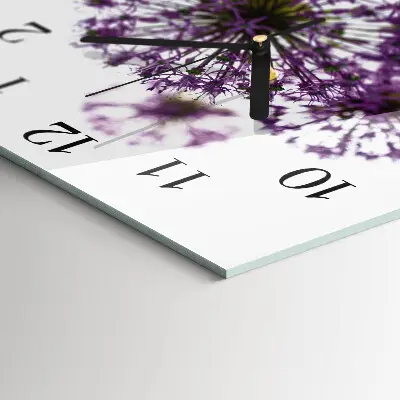Decoratieve glazen klok vierkant Bloem